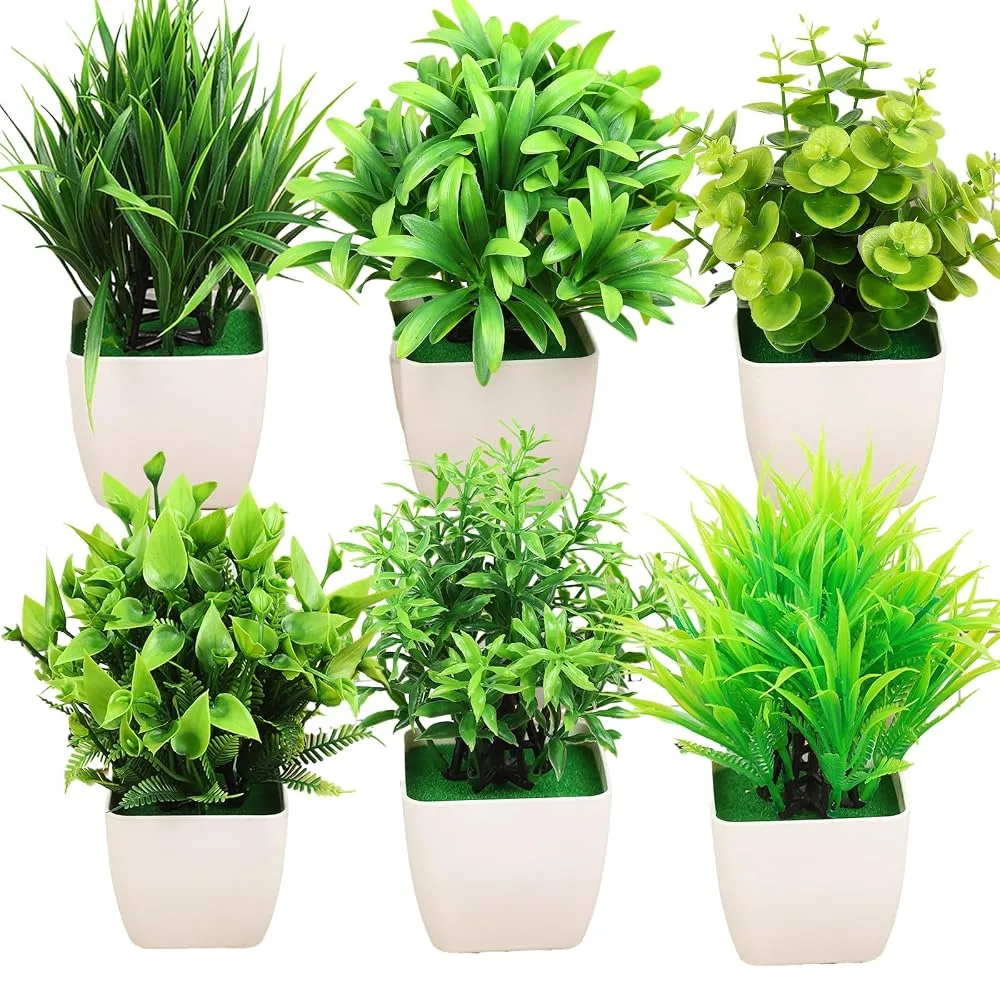 مجموعة 6 نباتات صناعية صغيرة HIHIDAY
