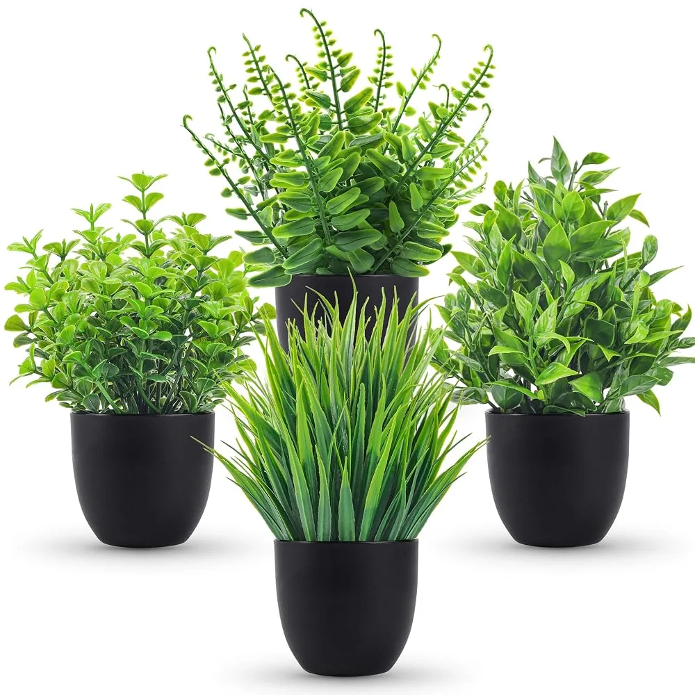 نباتات اصطناعية صغيرة 4 حزمة – مظهر واقعي – KASTWAVE